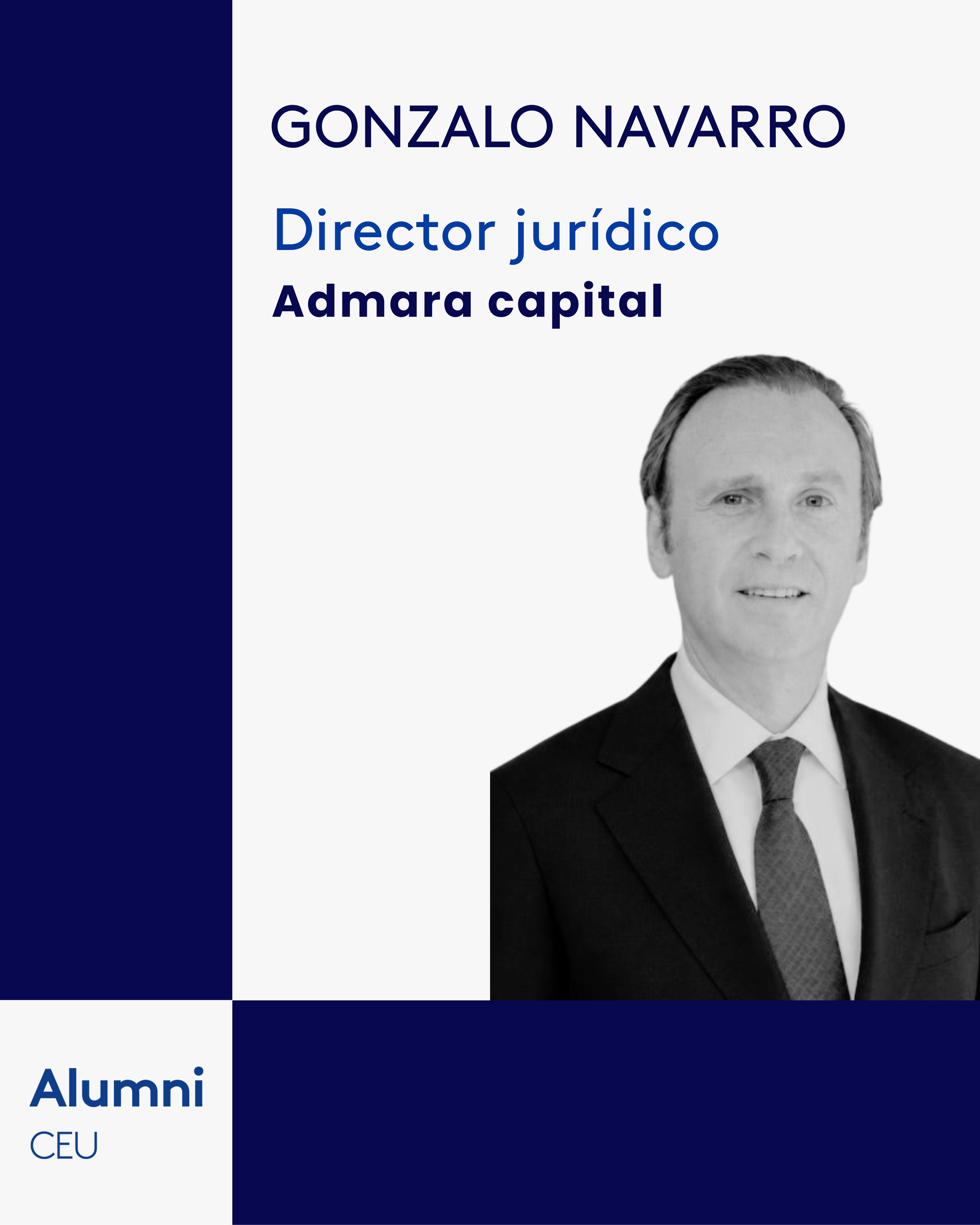 ¡Compartiendo buenas noticias! 🙌
Nuestro #AlumniCEU Gonzalo Navarro ha sido nombrado nuevo director jurídico en Admara Capital. 👏✨
Licenciado en derecho por la @universidad_ceu_sanpablo, cuenta con una sólida y dilatada trayectoria en los ámbitos jurídico y financiero, desarrollada en firmas de referencia como Deloitte, Grant Thornton y Broseta.
Desde CEU Alumni, nos alegra acompañarte en este nuevo desafío. ¡Mucho éxito Gonzalo! 🌟
🔗 Consulta más nombramientos CEU en nuestra web.
#CEUAlumni #Liderazgo #Talento #Nombramiento #TalentoCEU