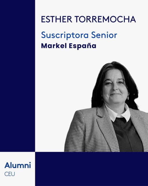 ¡Nos encanta compartir logros de nuestra comunidad! 🎉
Nuestra #AlumniCEU Esther Torremocha asume el puesto como Suscriptora Senior de Responsabilidad Civil Profesional (RCP) en Markel España.👏✨
Licenciada en Derecho y diplomada en Gestión Empresarial por la @universidad_ceu_sanpablo, cuenta con una sólida trayectoria en el sector asegurador y una amplia especialización en la suscripción de riesgos de Responsabilidad Civil Profesional.🎓
Seguimos celebrando contigo cada avance de tu camino profesional ¡Mucho éxito en esta nueva etapa, Esther! 💼
🔗 Consulta más nombramientos CEU en nuestra web.
#CEUAlumni #Liderazgo #Talento #Nombramiento #TalentoCEU